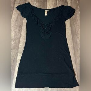 Eyeshadow Black Ruffled Blouse